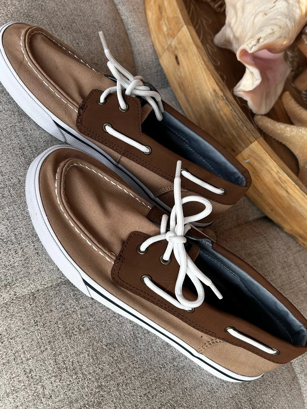 Sperry Women’s Tan Brown Boat Shoes Memory Foam Size 6M